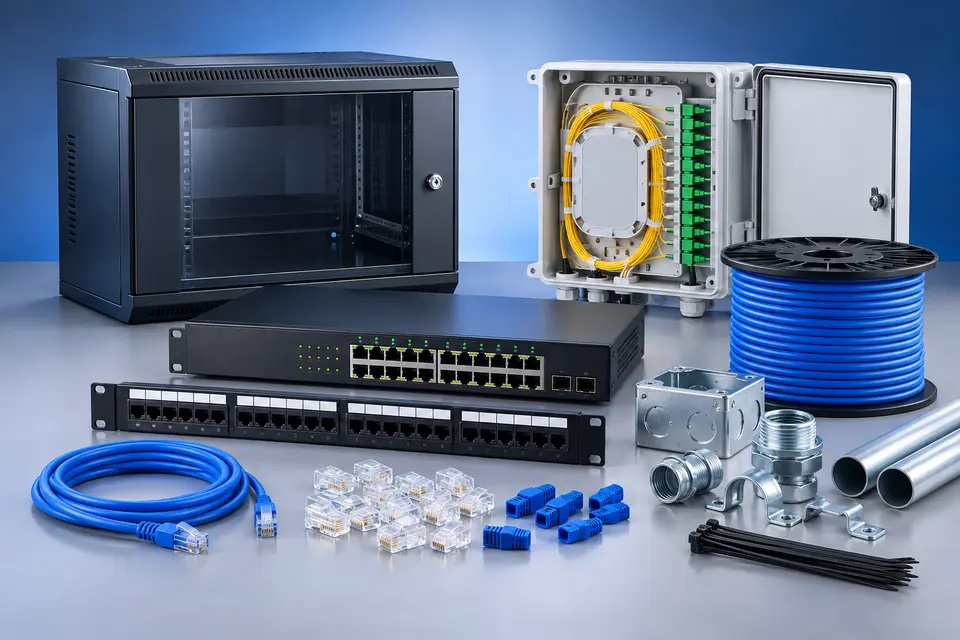 Gabinete, cableado y componentes para redes y telecomunicaciones
