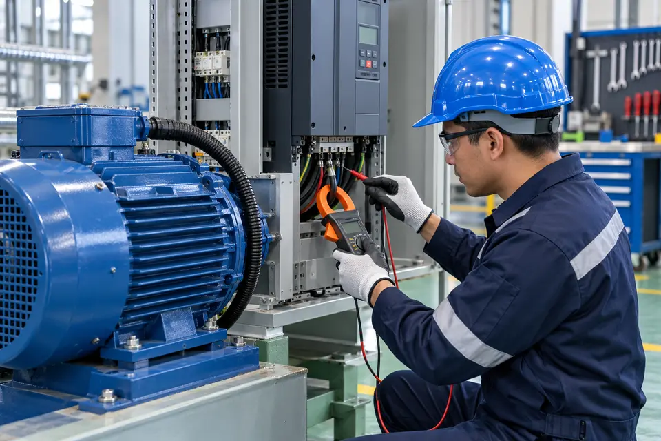 Mantenimiento especializado de motor y variador de frecuencia
